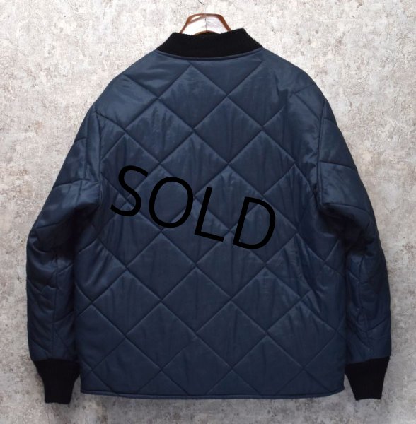 画像4: 90’sUSA製【ビンテージ】【Walls】ウォールズ【紺x黒】【キルティングジャケット】【キルティングブルゾン】【サイズXL】  (4)