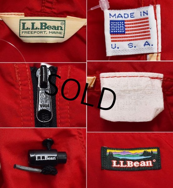 画像2: 80's~【USA製】ビンテージ【L.L.Bean】【ＬＬビーン】赤【アノラックパーカー】【プルオーバージャケット】  (2)