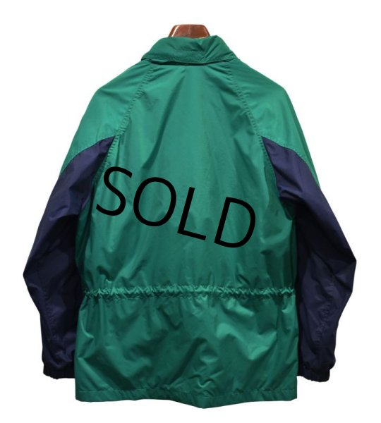 画像3: 【ビンテージ】【オールドギャップ】【GAP】【緑x紺】【ナイロン】【ハーフジップ】【ナイロンパーカー】アノラックパーカー【サイズS】  (3)