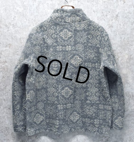 画像3: USA製【オールドギャップ】【GAP】グレーｘマーブル【リボン付き】【フリース】【モックネックプルオーバー】【レディース】【サイズL】  (3)
