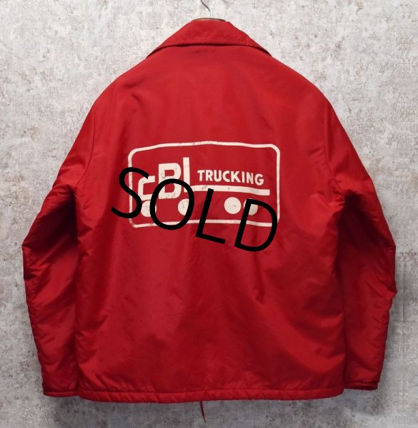 画像3: USA製【ビンテージ】【MAPLE】【赤】【ナイロンx裏ボア】コーチジャケット【サイズL】  (3)