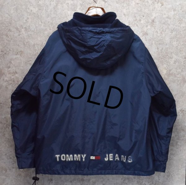 画像5: 【オールド】【Tommy Jeans】【トミーヒルフィガー】【裏フリース】【ナイロンプルオーバー】【サイズM】  (5)