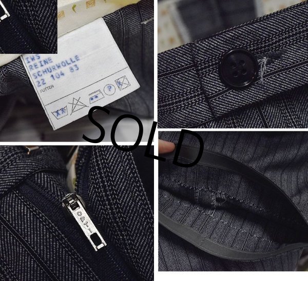 画像2: ほぼ未使用‼ ビンテージ【ドイツ製？】【グレーストライプ】【ウールスラックス】【W31程度】  (2)