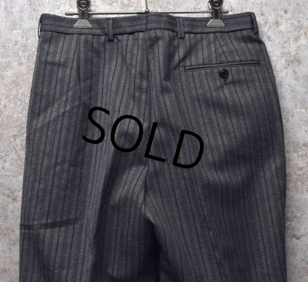 画像5: ほぼ未使用‼ ビンテージ【ドイツ製？】【グレーストライプ】【ウールスラックス】【W31程度】  (5)