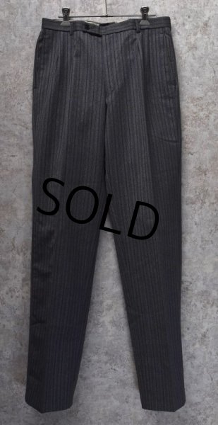 画像3: ほぼ未使用‼ ビンテージ【ドイツ製？】【グレーストライプ】【ウールスラックス】【W31程度】  (3)