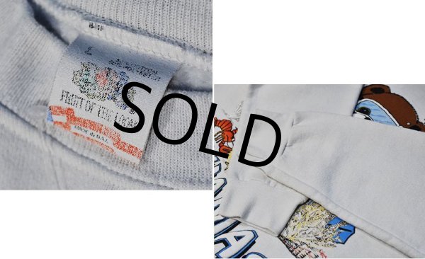 画像2: 90's【USA製】ビンテージ【FRUIT OF THE LOOM】【フルーツオブザルーム】【白】潜水クマ【スウェット】【サイズＬ】  (2)