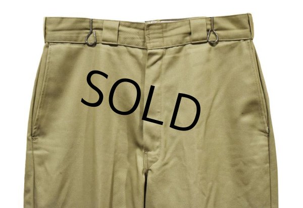 画像5: 80's~【USA製】【ビンテージ】ディッキーズ【Dickies】【ベージュ】【ポリコットン】【ワークパンツ】【33×34】  (5)