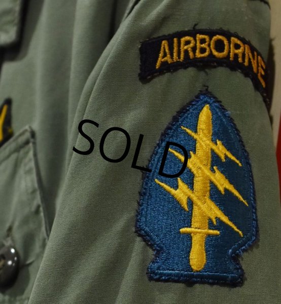 画像4:  60's【ビンテージ】【米軍実物】U.S.ARMY【ノンリップ】初期型【ジャングルファティーグシャツ】【ファティーグジャケット】【M-long】  (4)