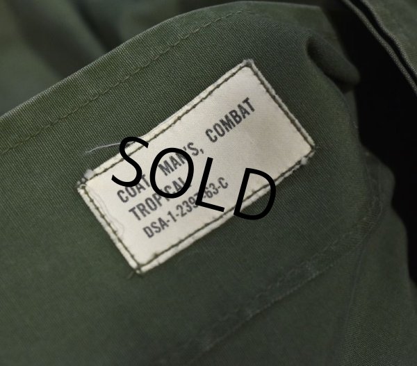 画像3:  60's【ビンテージ】【米軍実物】U.S.ARMY【ノンリップ】初期型【ジャングルファティーグシャツ】【ファティーグジャケット】【M-long】  (3)