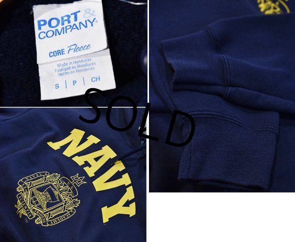 画像2: 【米軍】U.S.NAVY【紺】【port＆company】ポートアンドカンパニー【パーカー】【サイズS】  (2)
