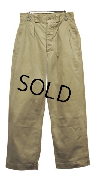 画像2: 【50〜60’s】【ビンテージ】【フランス軍】【Ｍ-52】【フレンチアーミー】【チノパンツ】【W27程度】  (2)