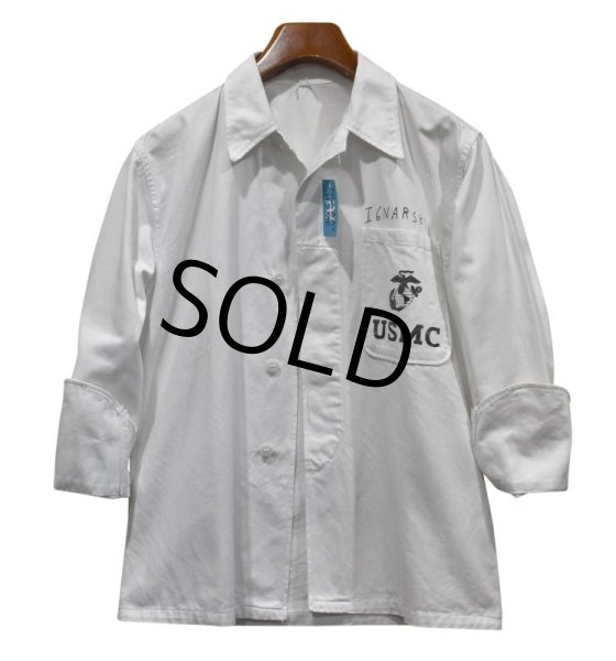 画像4: 50's【ビンテージ】【米軍実物】【USMC】白【IGNARSKI】【フードハンドラージャケット】  (4)