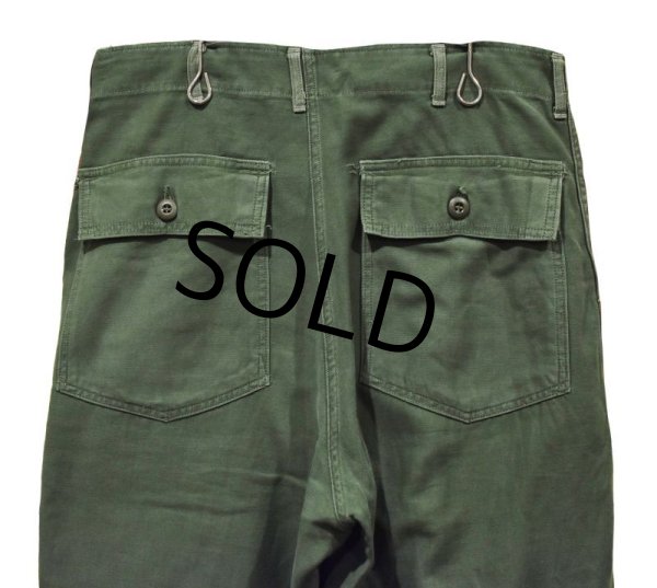 画像6: 【60∼70's】【米軍実物】【ビンテージ】OG107【ベイカーパンツ】UFOボタン【ユーティリティパンツ】【34×33】  (6)