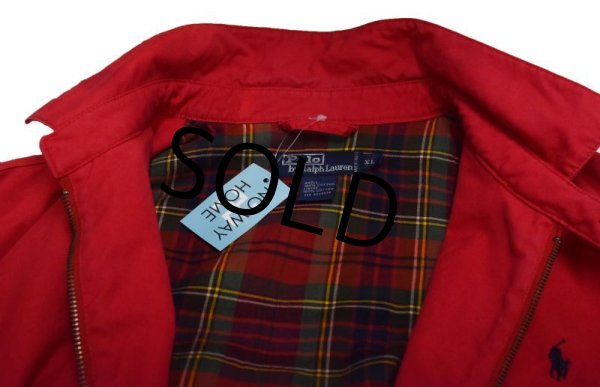画像3: 【90's〜】【ラルフローレン】POLO RALPH LAUREN【赤】【チェック裏地】【コットンブルゾン】【サイズXL】  (3)
