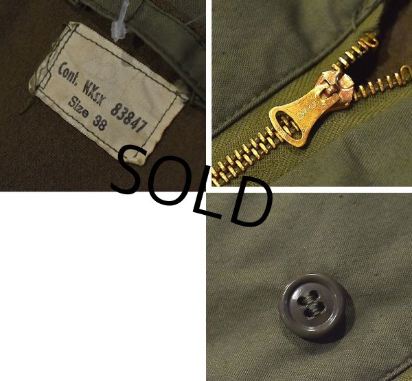 画像2: 程度良好【40's】ビンテージ【米軍実物】【U.S.NAVY】【N-4】【フィールドジャケット】【サイズ３８】  (2)