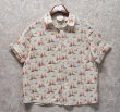 画像1: 【CYNTHIA ROWLEY】【シンシア ローリー】【ヨット柄】【リネン】【半袖シャツ】【レディース古着】【サイズS】  (1)