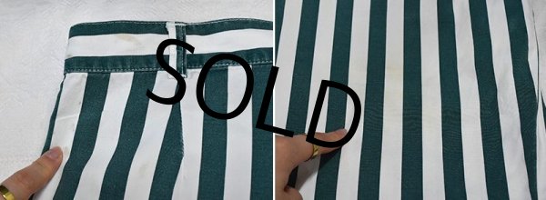 画像3: 【ビンテージ】【オールドギャップ】【GAP】ギャップ 【緑x白ストライプ】【2タックショートパンツ】【短パン】【コットンショーツ】【W30】  (3)