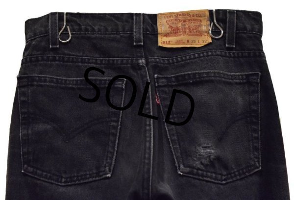 画像6: 【ビンテージ】【USA製】【LEVI'S】【リーバイス】５１２【512】【黒】【デニムパンツ】【29ｘ32】  (6)