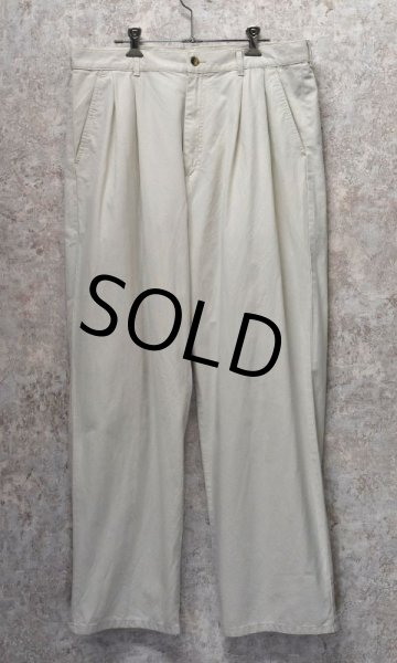 画像3:  ビンテージ 【L.L.Bean】【ＬＬビーン】【TROPIC WEIGHT】【生成り】【２タック】【コットンパンツ】【35×30】  (3)