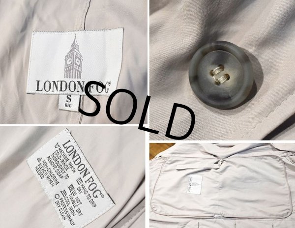 画像3: 【ビンテージ】【LONDON FOG】【ロンドンフォグ】【ベージュ】ポリエステル 【レインコート】収納バッグ付き【サイズS】  (3)