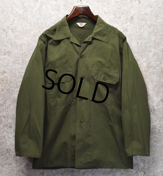 画像1: 【60's】【ビンテージ】【B.V.D】u.s.army【PX品】【コットンポプリン】【ユーティリティシャツ】【サイズＬ】  (1)