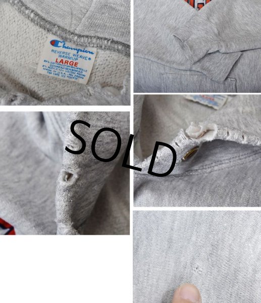 画像2: 80's【USA製】ビンテージ【チャンピオン】Champion【トリコタグ】グレー【VIRGINIA】【リバースウィーブパーカー】【サイズL】  (2)