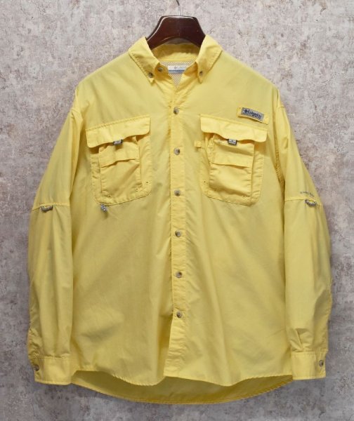 画像1: 【コロンビア】【Columbia】【PFG】黄色【フィッシングシャツ】【サイズ Ｍ】  (1)