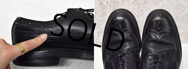 画像3: 【USA製】【ビンテージ】【HANOVER】【ハノーバー】黒【ウィングチップ】レザーシューズ【10 D/B】  (3)