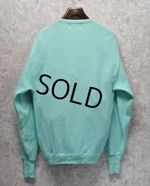 画像3: 90's~ ビンテージ【USA製】ISLE OF COTTON【ミントグリーン】【コットンカーディガン】【サイズL】  (3)