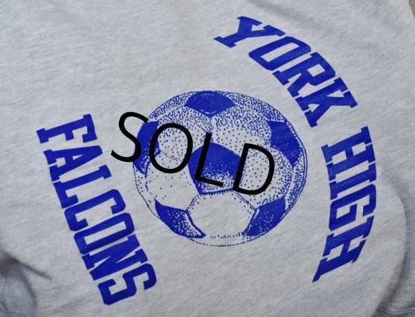 画像4: 90's【USA製】【ビンテージ】【チャンピオン】【Champion】【リバースウィーブパーカー】グレー【YORK HIGH FALCONS】【サイズXL】  (4)