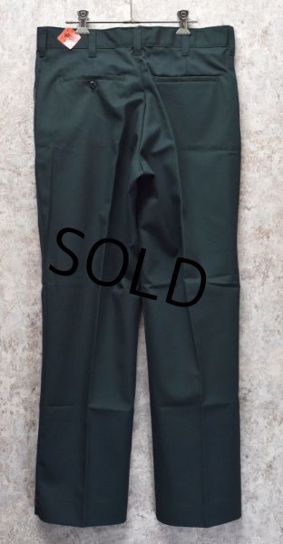 画像2: 80's【デッドストック】【USA製】【ビンテージ】【GARMENT CORP OF AMERICA】【ガーメントコープオブアメリカ】緑【ワークパンツ】【34x30】  (2)