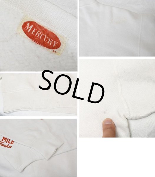 画像2: 50’s【ビンテージ】【Mercury】【マーキュリー】【Destruction Lodge mile 1083】白【スウェット】【Ｍ程度】  (2)