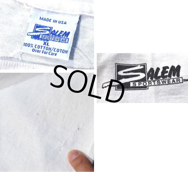 画像2: 【90’s】【USA製】【ビンテージ】【シカゴブルズ】【白】SHOOT THE BULL【Tシャツ】【サイズXL】  (2)