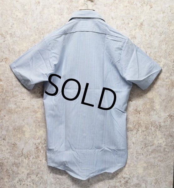 画像4: USA製【デッドストック】【ビンテージ】【Wrangler×RED KAP】ラングラー×レッドキャップ【白×水色ストライプ】【半袖シャツ】【サイズS】   (4)