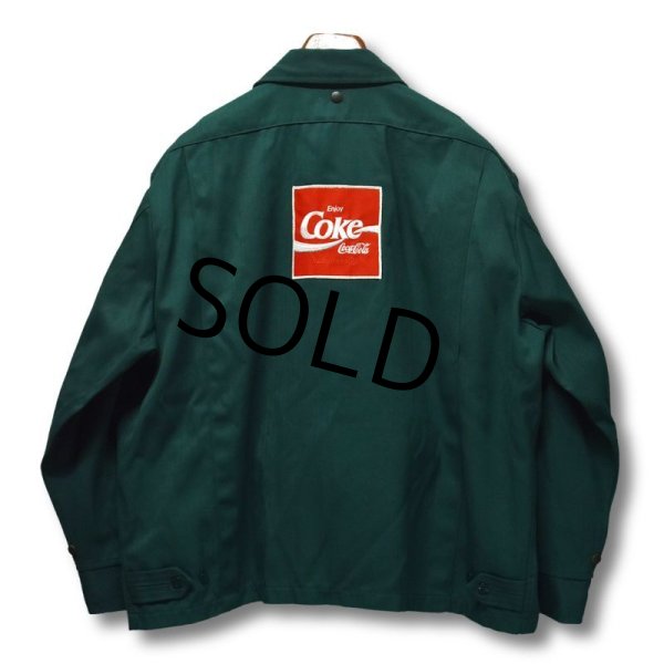 画像3: 70’s【ビンテージ】【HBT】【緑】【コカ・コーラ】【ワークジャケット】【ユニフォーム】【サイズ48M】  (3)