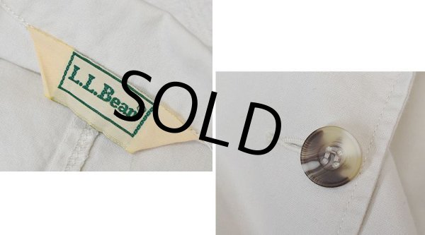 画像2: 【ビンテージ】【ＬＬビーン】【L.L.bean】ホワイト【コットンジャケット】【レディース古着】【Ｗ-Ｌ程度】  (2)