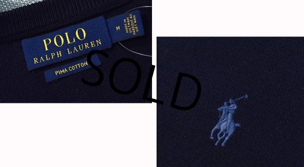 画像2: 【ラルフローレン】POLO RALPH LAUREN【紺】【ピマコットン】【クルーネックセーター】【サイズM】  (2)