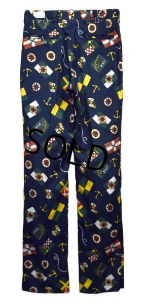 画像5: 70's【デッドストック】【ビンテージ】【RUGGLES】【マリンプリント】【総柄パンツ】【W34】  (5)