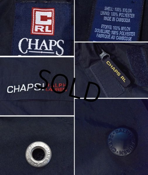 画像2: 【CHAPS】チャップス【ラルフローレン】RALPH LAUREN【紺】【ナイロンプルオーバージャケット】【アノラックパーカー】【サイズL】   (2)