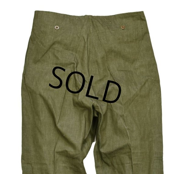 画像6: 程度良好!! 40's【ビンテージ】ブリティッシュアーミー【イギリス軍】【グリーンデニム】オーバーパンツ 【サイズ11】  (6)