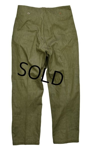 画像5: 程度良好!! 40's【ビンテージ】ブリティッシュアーミー【イギリス軍】【グリーンデニム】オーバーパンツ 【サイズ11】  (5)