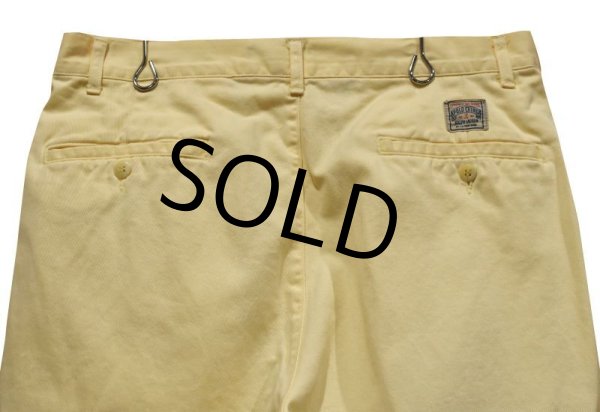 画像6: USA製【ラルフローレン】POLO RALPH LAUREN【イエロー】POLO CHINO【２タック】コットンパンツ【32×30】  (6)