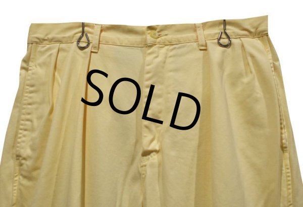 画像5: USA製【ラルフローレン】POLO RALPH LAUREN【イエロー】POLO CHINO【２タック】コットンパンツ【32×30】  (5)