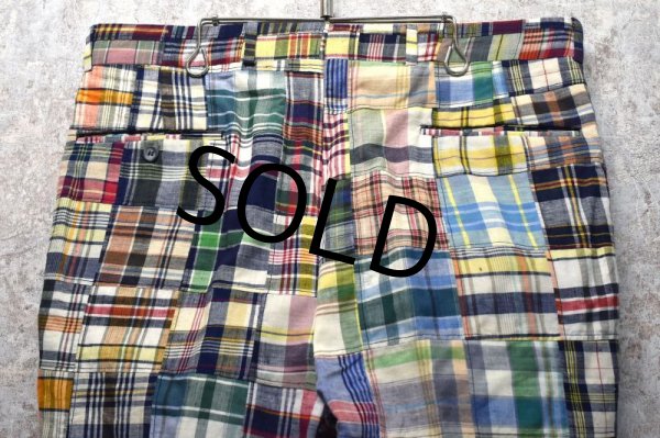 画像5: 【デッドストック】ビンテージ【パッチワーク】コットンパンツ【スラックス】W34  (5)