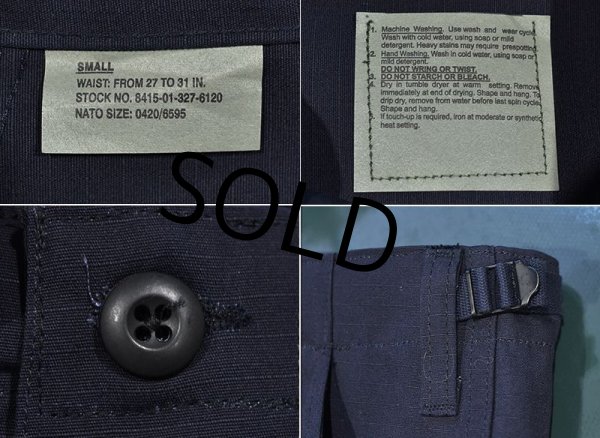 画像2: デッドストック【リップストップ】【紺】カーゴショーツ【ショートパンツ】サイズＳ  (2)