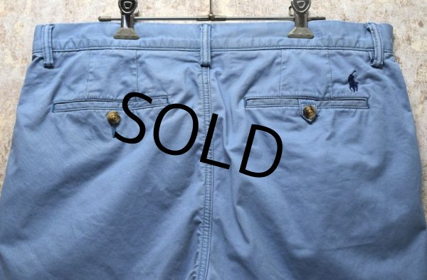 画像4: 【POLO RALPH LAUREN】ラルフローレン【水色】【CLASSIC FIT 9】【ショートパンツ】【短パン】【コットンショーツ】【W34】  (4)
