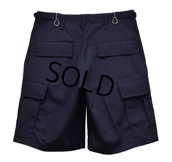 画像4: デッドストック【リップストップ】【紺】カーゴショーツ【ショートパンツ】サイズＳ  (4)