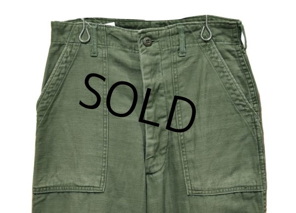 画像4: 70's【米軍実物】ビンテージ【U.S.ARMY】【UFOボタン】ベイカーパンツ【ユーティリティパンツ】【OG107】【30X31】  (4)
