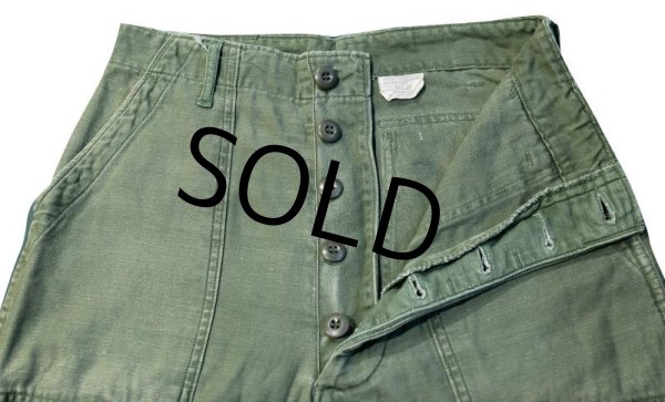 画像5: 70's【米軍実物】ビンテージ【U.S.ARMY】【UFOボタン】ベイカーパンツ【ユーティリティパンツ】【OG107】【30X31】  (5)