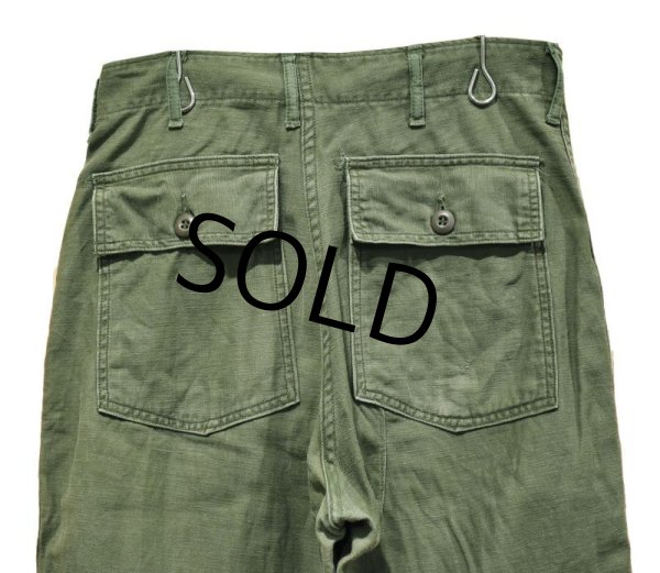 画像7: 70's【米軍実物】ビンテージ【U.S.ARMY】【UFOボタン】ベイカーパンツ【ユーティリティパンツ】【OG107】【30X31】  (7)